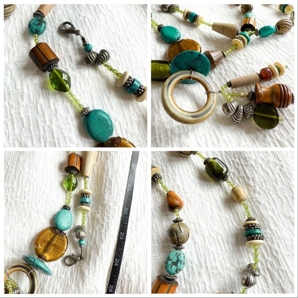 Tribal Hand Crafted Art Necklace - Picture 3 of 3